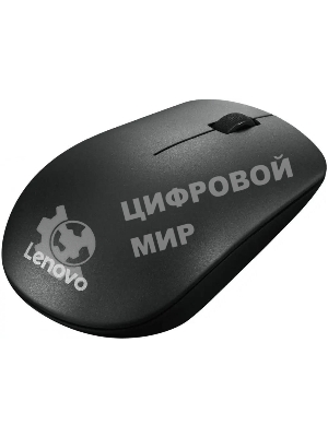 Мышь беспроводная Lenovo 400 черный, 1200 dpi, радиоканал, USB, кнопки - 3
