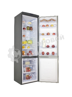 Холодильник DON R-290 G графит зеркальный двухкамерный 209/101л морозилка снизу