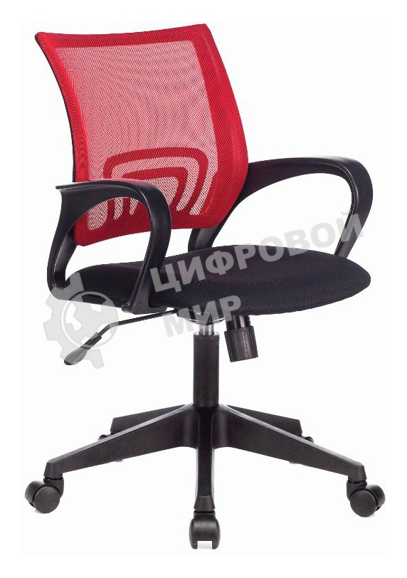 Кресло Бюрократ CH-695N/R/TW-11 красный/черный, сетка, 120 кг, механизм качания