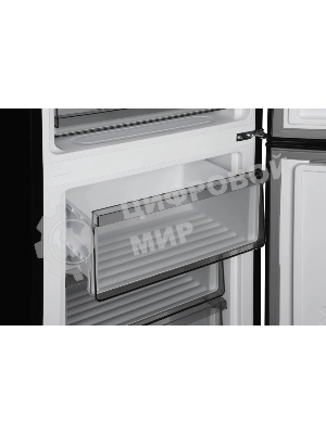 Холодильник Hyundai CC35083F черное стекло двухкамерный 240/95л морозилка снизу, No Frost