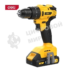 Дрель-шуруповерт Deli DC150, 20 В, 2 Ач, 50 Нм, бесщеточный, ударный