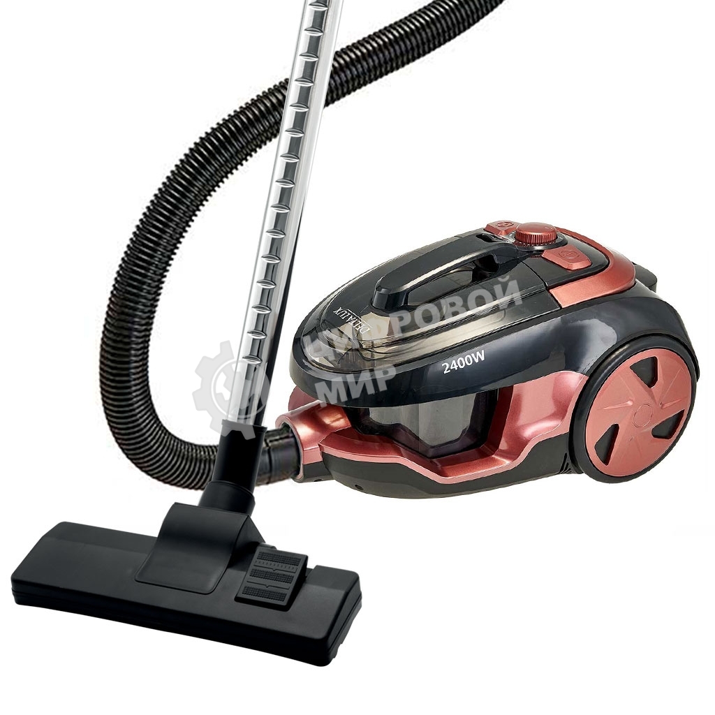 Пылесос Delta LUX DE-3501 СУПЕР-ЦИКЛОН, черный с терракот