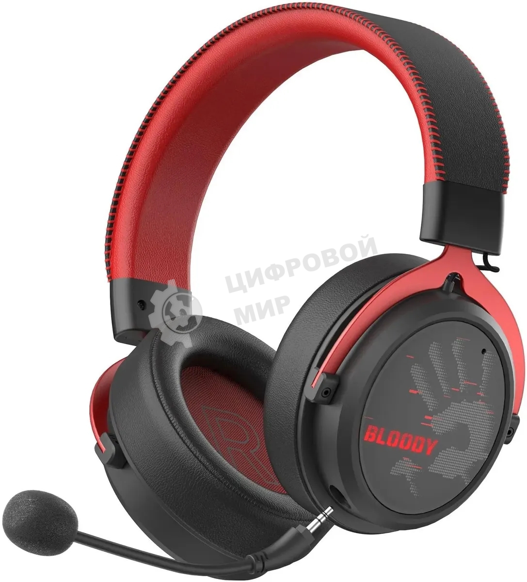 Гарнитура Bloody MR590 Sports Red красный/чёрный, беспроводная + проводная, Bluetooth, до 35 ч