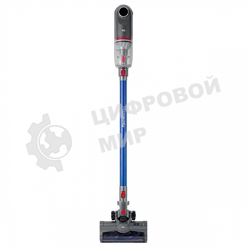 Пылесос вертикальный BQ VCA0102H серый/синий, питание от аккумулятора, 50 Вт, уборка сухая, пылесборник 0,45 л, работа от АКБ max 45 мин.