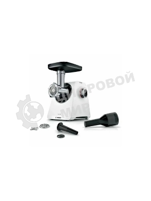 Мясорубка электрическая Bosch MFWS420W белый, 1900 Вт, 2.5 кг/мин, реверс, насадки - 3