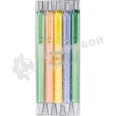 Набор гелевых автоматических ручек Deli Nusign NS562-A ассорти, d=0.5мм, черные чернила (4шт) 4 ручки