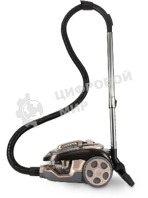 Пылесос Hyundai HYV-C3550 золотистый/темно-коричневый, 380/2220 Вт, уборка сухая, пылесборник контейнер 2,5 л