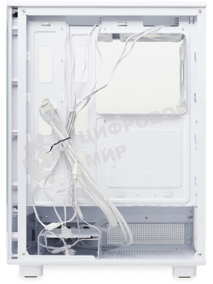 Компьютерный корпус HSPD F510, Panoramic Mid Tower, белый, TG, 0.5 SPCC, 3x120мм ARGB ATX, mATX, mITX 180/280/160мм 1x2.5