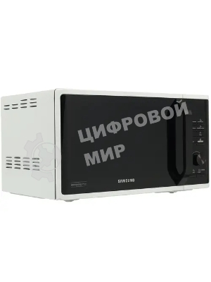Микроволновая печь Samsung MG23K3515AW/BW белый/черный, 23 л, 800 Вт, переключатели - кнопки, поворотный механизм