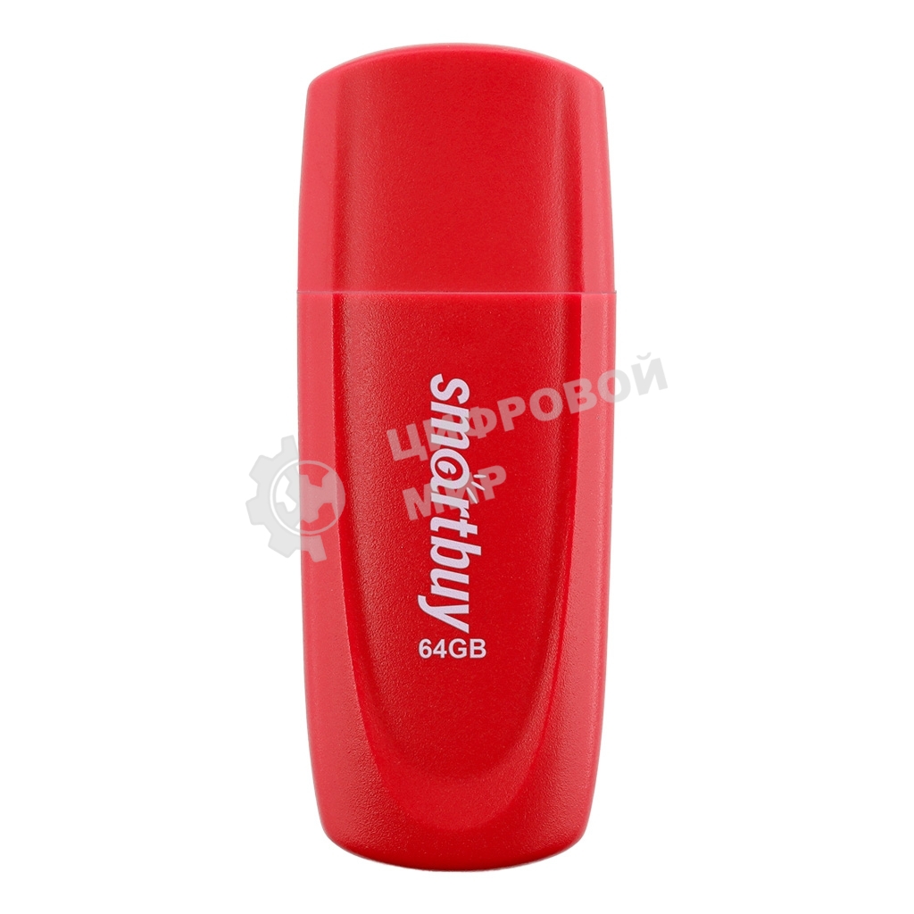 Флешка USB Smartbuy Scout Red (SB064 Gb2SCR), 64Gb, USB 2.0,  красный