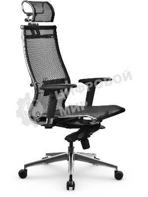 Кресло Метта Samurai S-3.051 MPES эко.кожа/сетка с подголов. крестов. металл хром