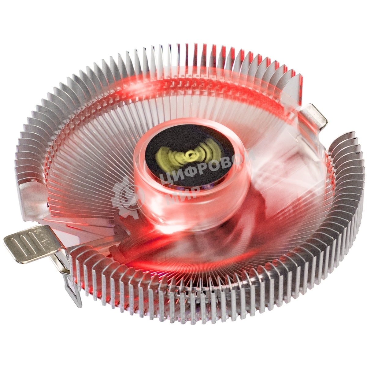 Кулер для процессора ExeGate Wizard EE91-PWM.RED серебристый, 90 мм, алюминий, 2400 об/мин, 24 дБ, 4 pin, 75 Вт, 45 мм