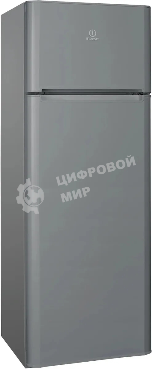 Холодильник Indesit TIA 14 G серебристый двухкамерный 194/51л морозилка сверху, ручное