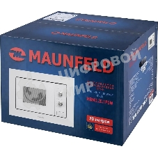 Микроволновая печь встраиваемая Maunfeld MBMO.20.1PGW белый, 20 л, 800 Вт, переключатели - поворотный механизм