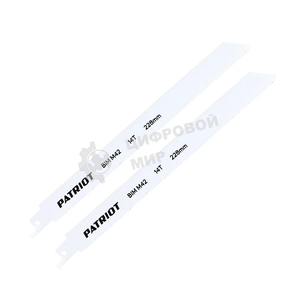 Полотно пильное PATRIOT для сабельной пилы, по металлу 228*19*0.92мм*14T 2 шт.