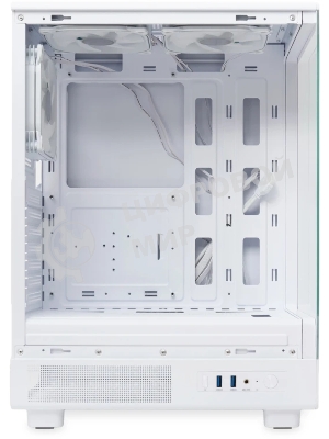 Компьютерный корпус HSPD F510, Panoramic Mid Tower, белый, TG, 0.5 SPCC, 3x120мм ARGB ATX, mATX, mITX 180/280/160мм 1x2.5