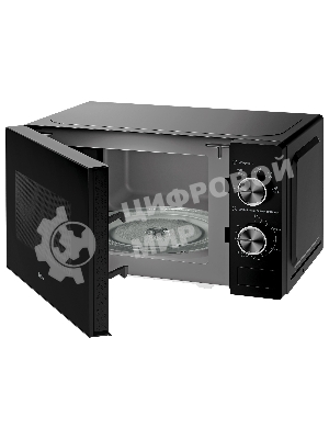 Микроволновая печь BBK 20MWS-762M/B черный, 20 л, 700 Вт, переключатели - поворотный механизм