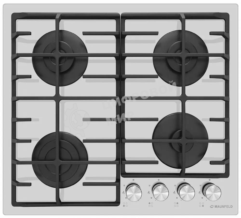 Газовая варочная панель Maunfeld EGHG.64.6CW/G, 4 конфорки, закаленное стекло, белый