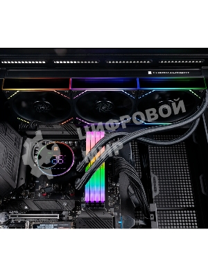 Система жидкостного охлаждения Thermalright Frozen Magic 360 Digital V2 (360мм, LED temp., Black, ARGB/Fans: 3x120мм, 68.9CFM, 28.2dBA, 2000RPM/Pump height 54.4мм, Rad thickness 27мм/S: 1700, 1200, 1851, 115X, AM5, AM4)