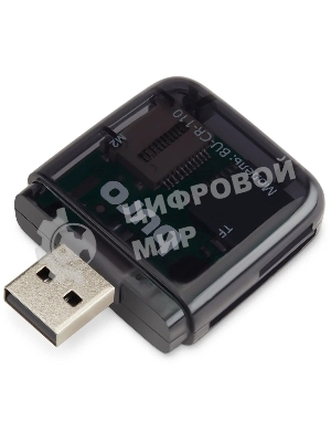 Кард-ридер Buro BU-CR-110 черный/MMC/MS/MS Duo/MS Micro M2/MS Pro/RS-MMC/SD/SDHC/TF/micro-SD/miсro-SDHC/USB 2.0/пластик
