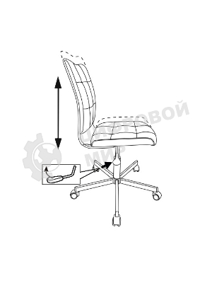 Кресло Бюрократ CH-330M/OR-03 синий, экокожа, 120 кг, механизм качания, без подлокотников