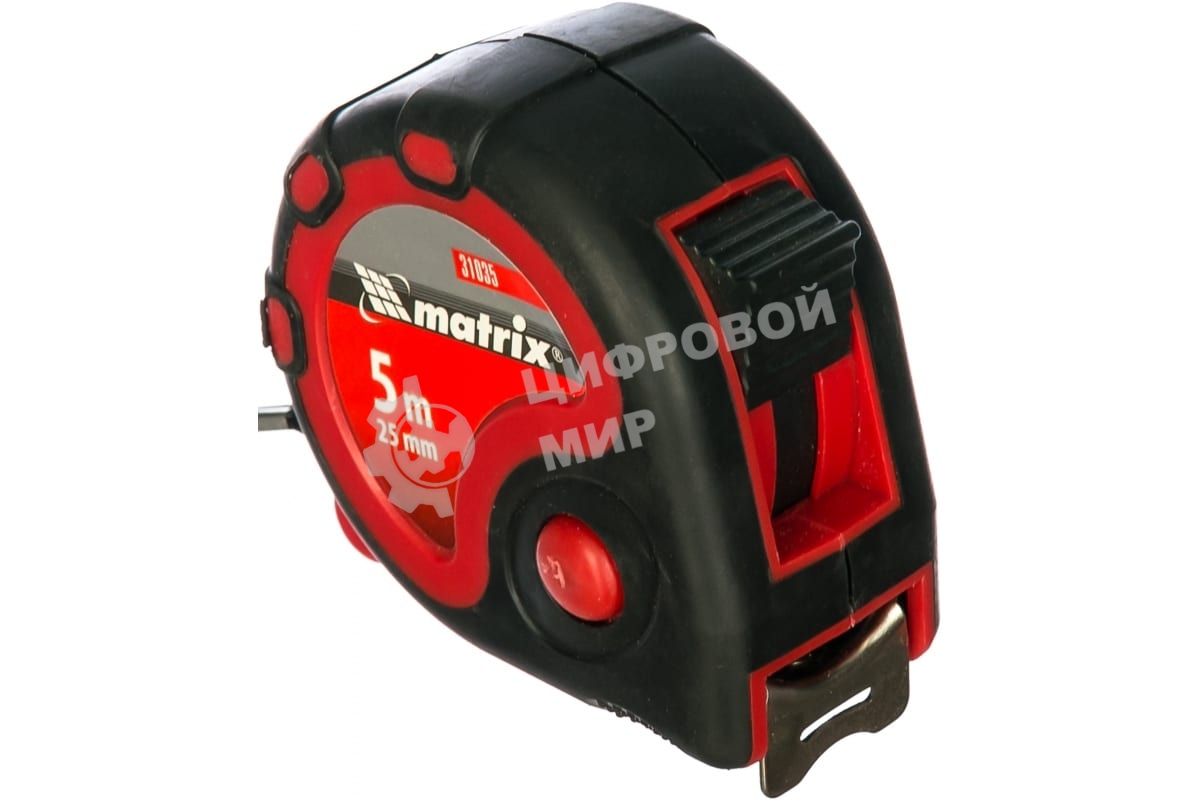 Рулетка Matrix status 3 fixations 5мх25мм двухкомпонентный корпус 3 фиксации ленты