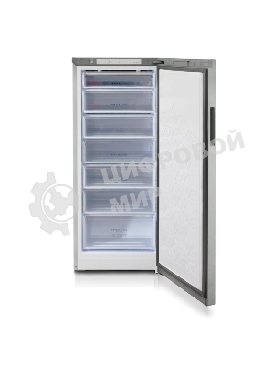 Морозильная камера Бирюса Б-M6046, металлик, 230л, 7 ящиков