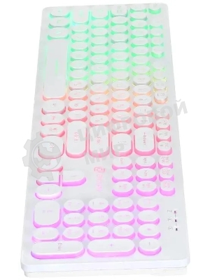 Клавиатура проводная Oklick 420MRL 1091227, USB, белый