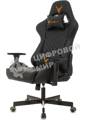 Кресло Knight ARMOR черный, экокожа, 120 кг, механизм качания