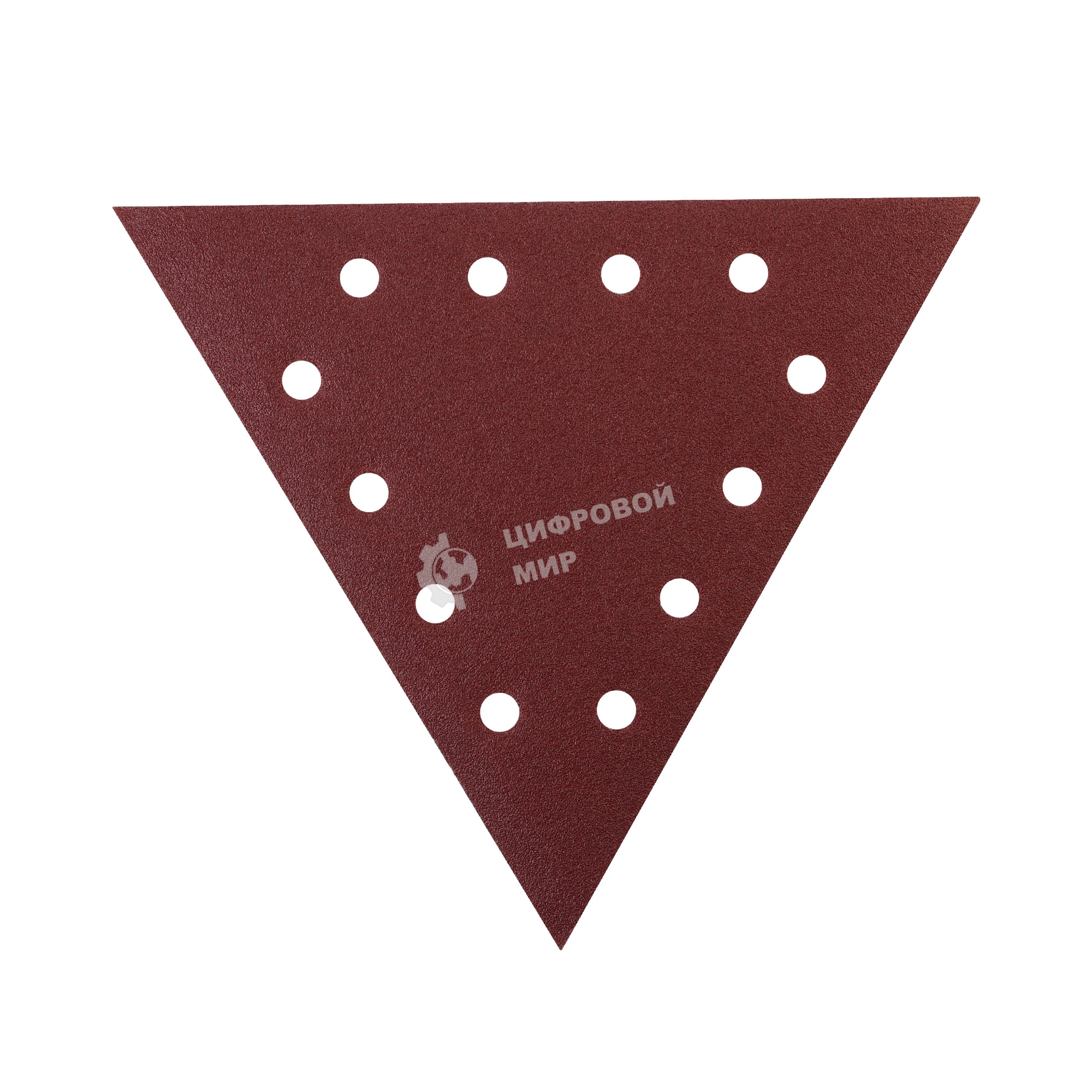 Треугольник шлифовальный PATRIOT на липучке, 285мм, 12 отверстий, Р60, 10 шт