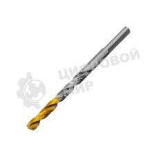 Сверло спиральное по металлу Denzel 5 x 86мм, Р6М5, Golden Tip