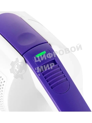 Пылесос ручной Kitfort КТ-5198 белый/фиолетовый, 75 Вт, уборка сухая/сбор воды, пылесборник контейнер 0.45 л