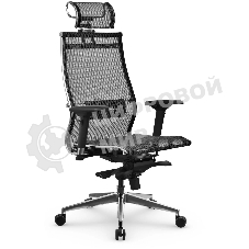 Кресло Метта Samurai S-3.051 MPES эко.кожа/сетка с подголов. крестов. металл хром