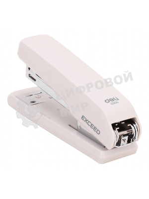 Степлер Deli E0300белый, Exceed 24/6 26/6 (25 листов) белый, 100 скоб, металл/пластик, коробка