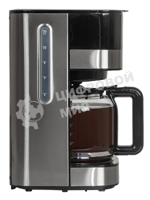 Кофеварка капельная Pioneer CM052D серебристый/черный, исп. кофе - молотый, 1.5 л, 900 Вт