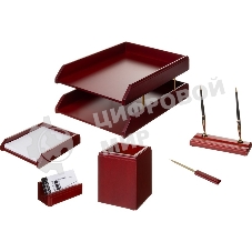 Настольный набор Good Sunrise M6C-25A (6 предметов) фактура красное дерево, материал дерево, бордовый/черный