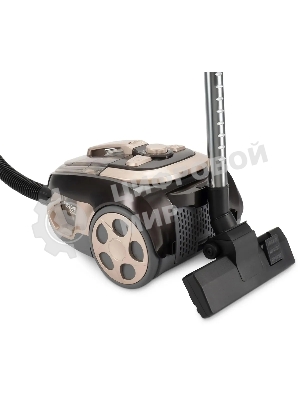 Пылесос Hyundai HYV-C3550 золотистый/темно-коричневый, 380/2220 Вт, уборка сухая, пылесборник контейнер 2,5 л