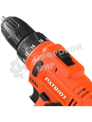 Дрель-шуруповерт Patriot BR 187UES, 18 В, 2 Ач, 25 Нм, щеточный