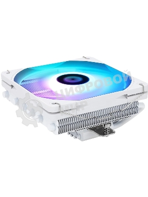 Кулер для процессора Thermalright AXP-120 X67 White Argb (4-pin PWM, 52mm, Ni/Cu, 6x6mm, ARGB, 1x120mm, 59CFM, 26.1dBA, 1800RPM, S: 1851/1700/1200/115X, 2011, 2066, AM5/AM4, white)