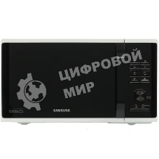 Микроволновая печь Samsung MG23K3515AW/BW белый/черный, 23 л, 800 Вт, переключатели - кнопки, поворотный механизм