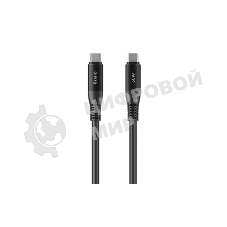 Кабель OLMIO SHIELD, Type-C - Type-C, 60W 3A, 1.2м, черный