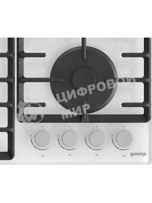 Газовая варочная панель Gorenje GT642AXW, 4 конфорки, закаленное стекло, белый