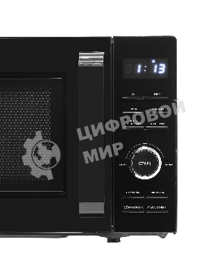 Микроволновая печь Haier HMG-DG207BA черный, 20 л, 700 Вт, переключатели - кнопки, поворотный механизм