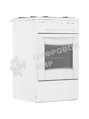 Плита комбинированная Лысьва ЭГ 401 МС-2у белый, газовых конфорок 4 шт, духовка 57 л, 50 см x 85 см x 60 см