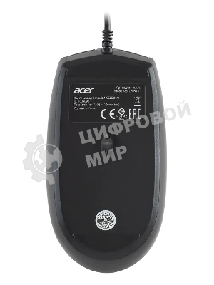 Комплект клавиатура+мышь Acer OMW141 проводной, USB, 1200 DPI, чёрный