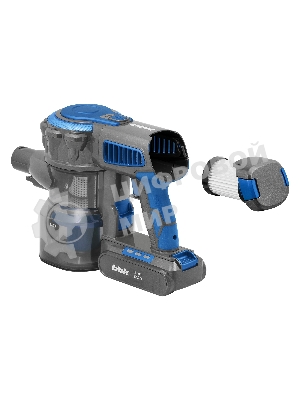 Пылесос вертикальный BBK BV3001 синий/серый, питание от аккумулятора, 150 Вт, уборка сухая, пылесборник 0.8 л, работа от АКБ max 30 мин