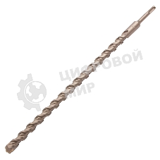 Бур по бетону Denzel двойная спираль, Cobalt W-tip, 20x460 мм, SDS PLUS