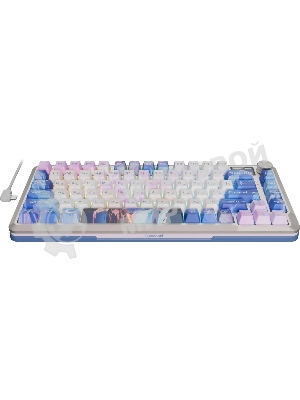 Клавиатура Redragon Flekact Pro гибридная, USB Type-A, Bluetooth, радиоканал, фиолетовый