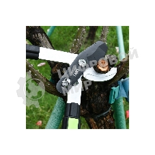 Сучкорез садовый телескопический усиленный облегченный Deli DL580423 630-870мм, макс. диаметр резки 25мм, сталь SK5, тефлоновое покрытие, прорезиненные рукоятки