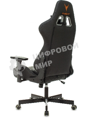 Кресло Knight ARMOR черный, экокожа, 120 кг, механизм качания